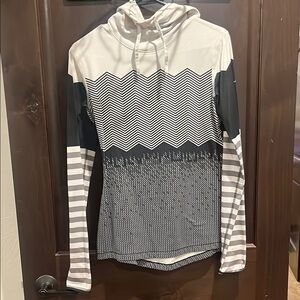 Nike Black and White Patterned Women's Hoodie